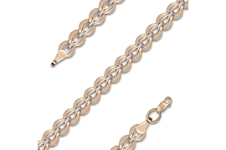 Браслет из красного золота без вставок