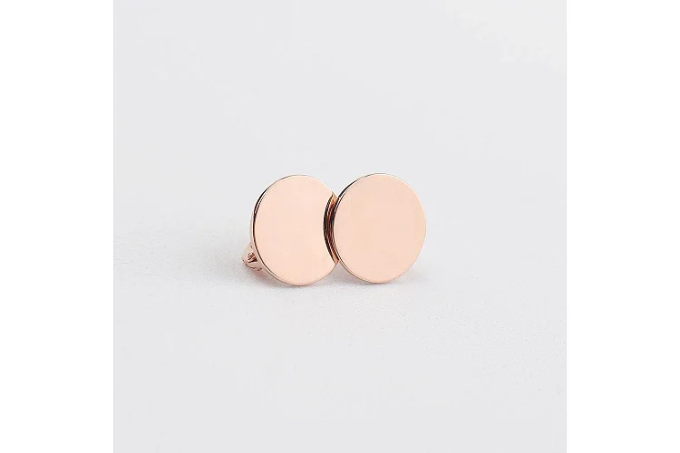 Серьги Круги из красного золота без вставок