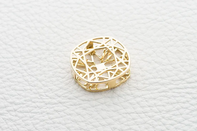 Подвеска Квадрат из жёлтого золота без вставок