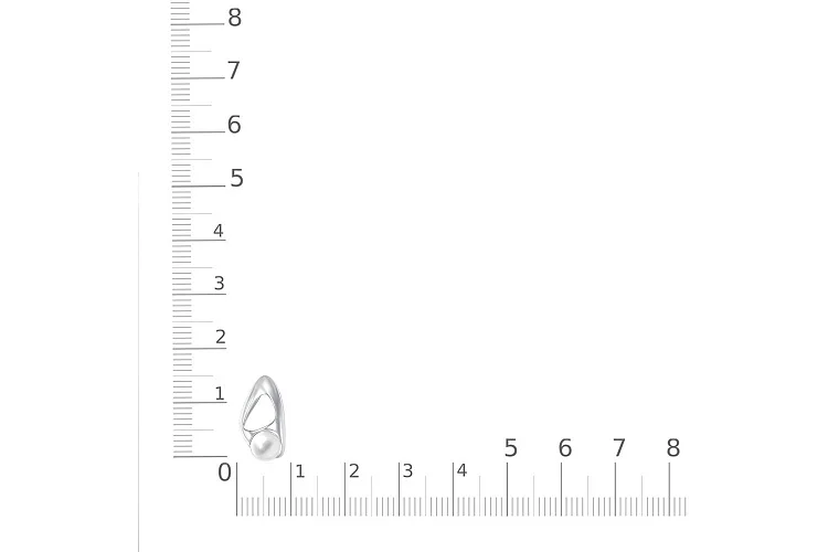 Подвеска из белого золота с жемчугом