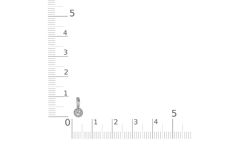 Подвеска из белого золота с 11 бриллиантами