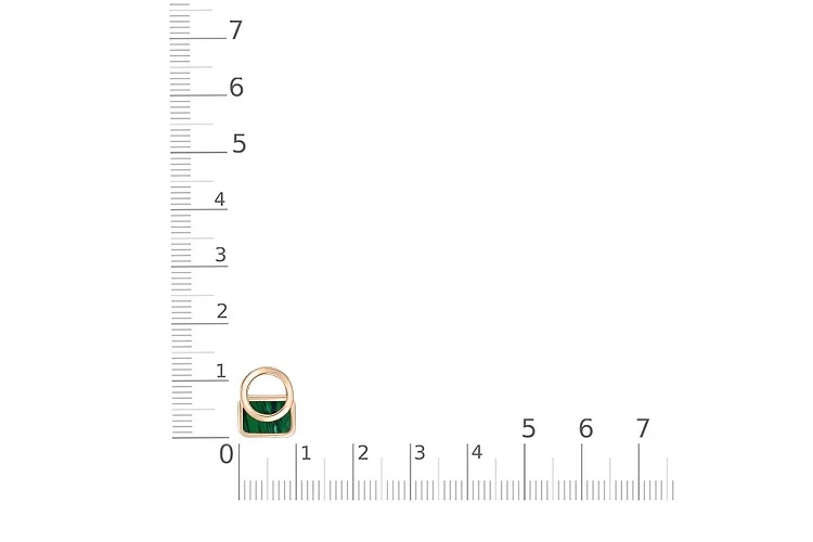 Подвеска из красного золота с малахитом