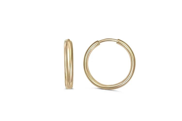 Серьги-конго из жёлтого золота без вставок