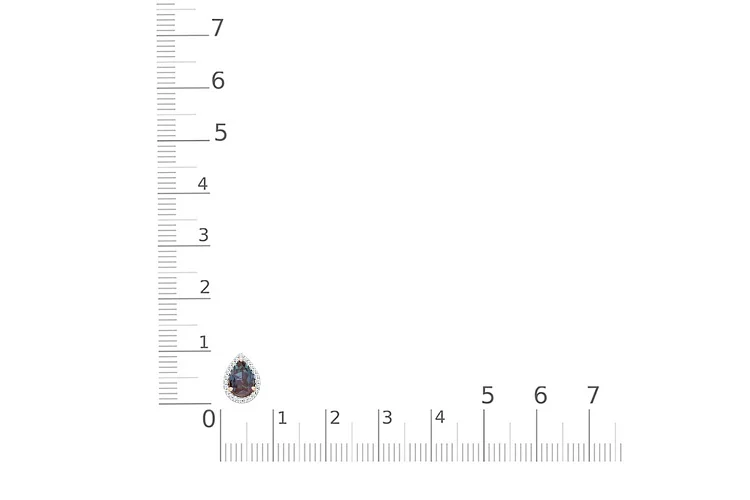 Подвеска из красного золота с александритом и 23 фианитами