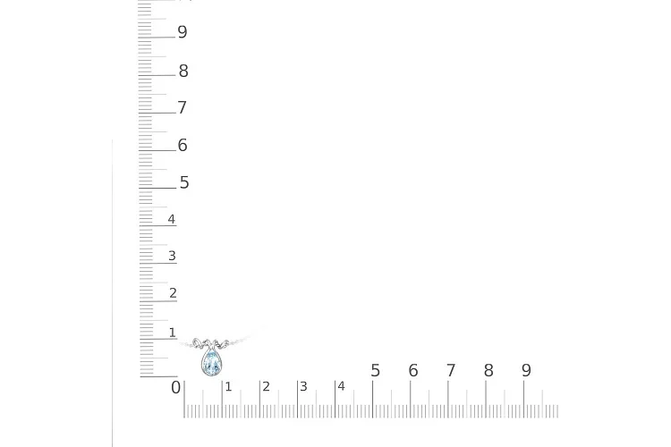 Колье из белого золота с топазом sky