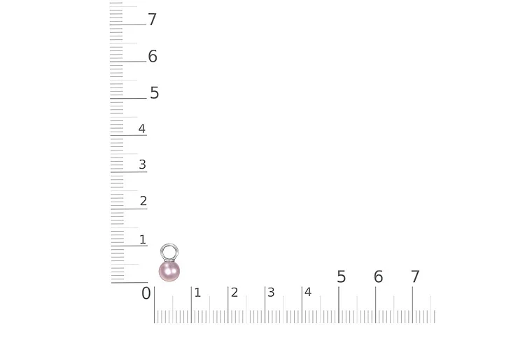 Подвеска серёг-трансформеров из белого золота с жемчугом