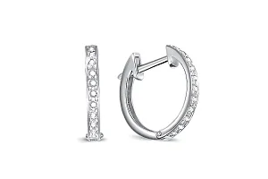 Серьги Дорожки из белого золота с 22 фианитами