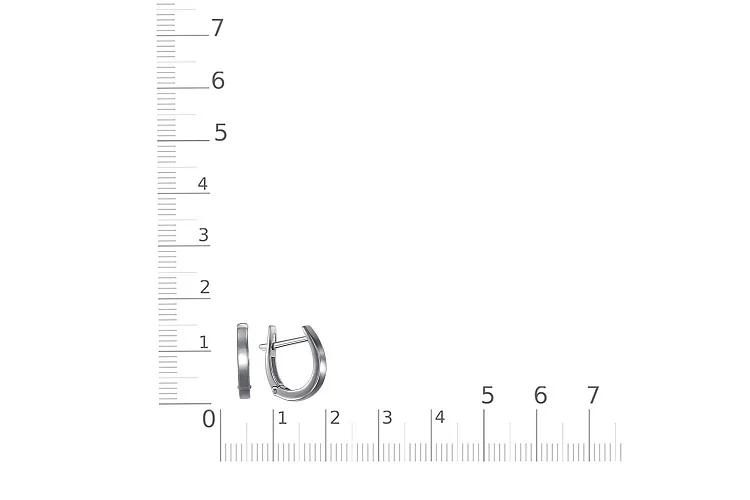 Основа серёг-трансформеров из белого золота без вставок