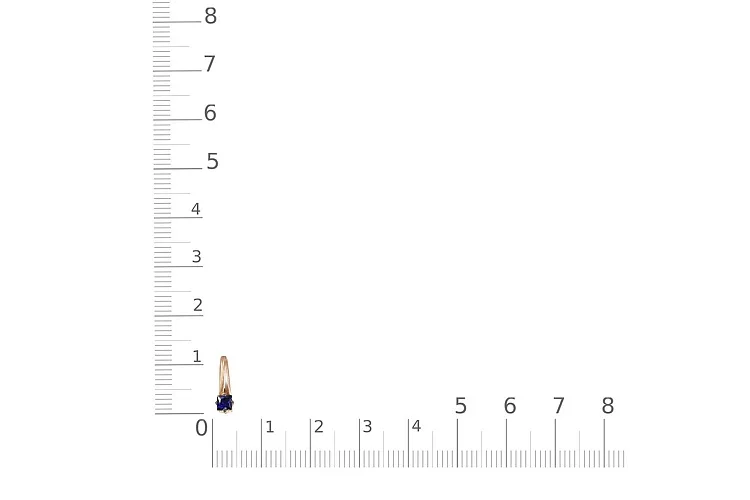 Подвеска из красного золота с сапфиром