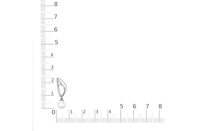 Подвеска из белого золота с жемчугом