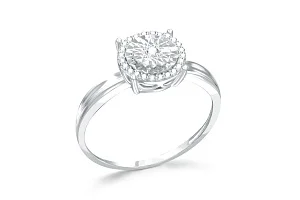 Кольцо из белого золота с 25 бриллиантами