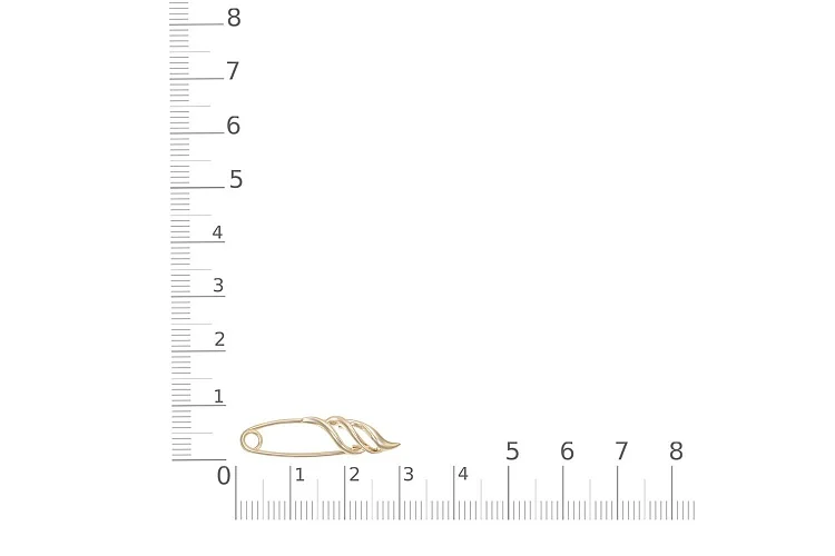 Булавка из жёлтого золота без вставок