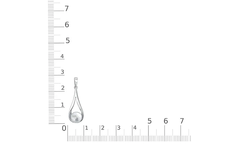 Подвеска из белого золота с жемчугом
