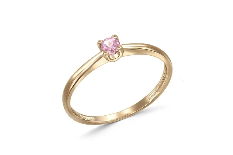 Кольцо из красного золота с ситаллом