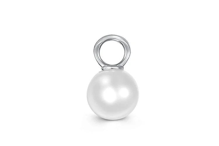 Подвеска серёг-трансформеров из белого золота с жемчугом