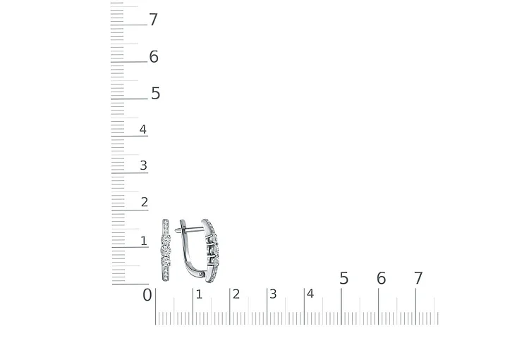 Серьги Дорожки из белого золота с 18 бриллиантами