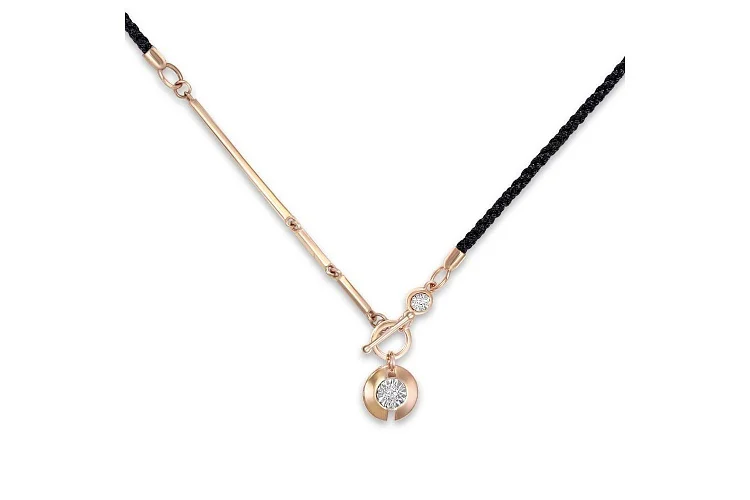 Колье из красного золота с 2 бриллиантами