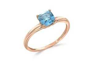 Кольцо из красного золота с топазом swiss