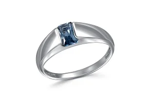 Кольцо из белого золота с топазом лондон