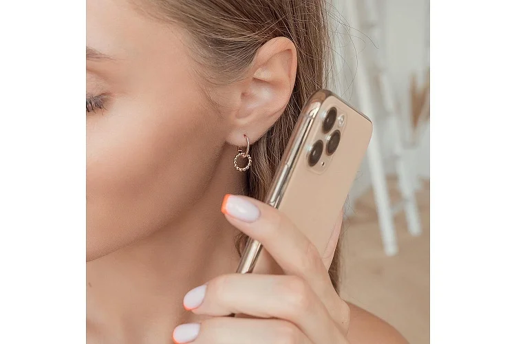 Серьги-трансформеры из красного золота без вставок