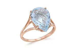 Кольцо из красного золота с топазом sky