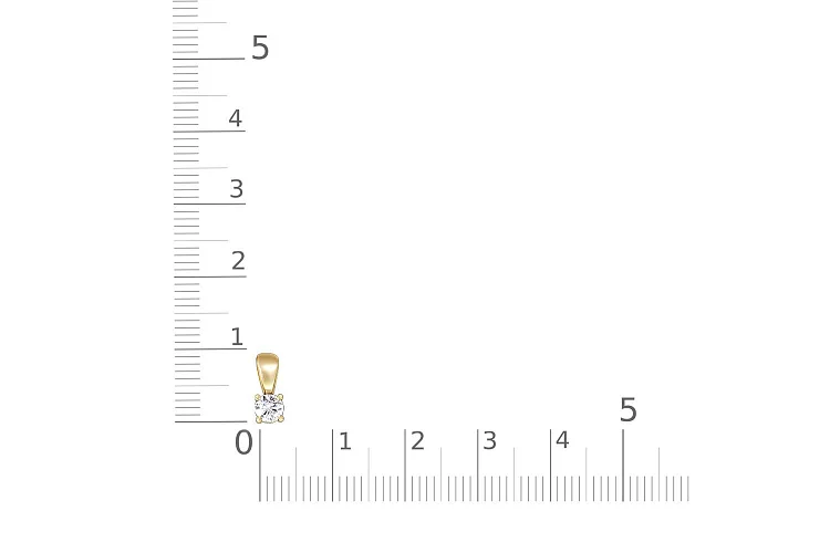 Подвеска из жёлтого золота с фианитом