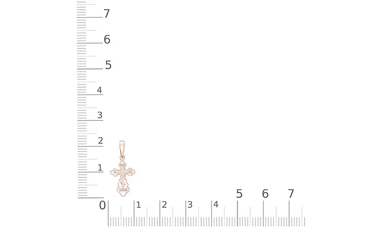 Крест из красного золота без вставок