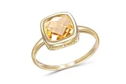 Кольцо из жёлтого золота с цитрином