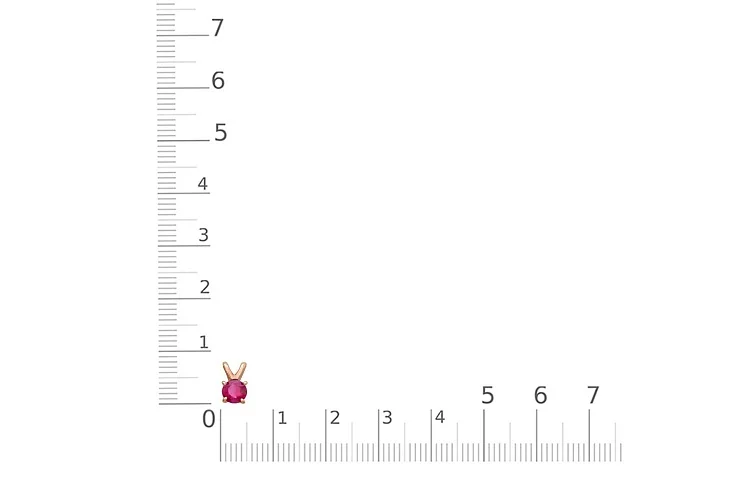 Подвеска из красного золота с рубином