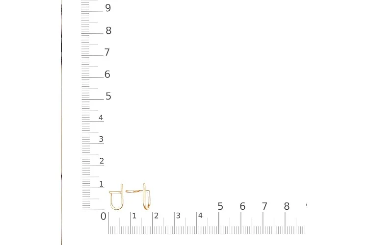 Серьги-пусеты из красного золота без вставок