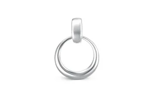 Подвеска Круг из белого золота без вставок