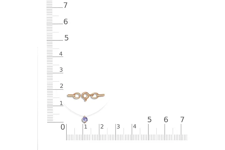 Колье из красного золота с танзанитом
