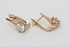 Серьги из красного золота с 2 кристаллами swarovski