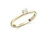 Кольцо из жёлтого золота с фианитом