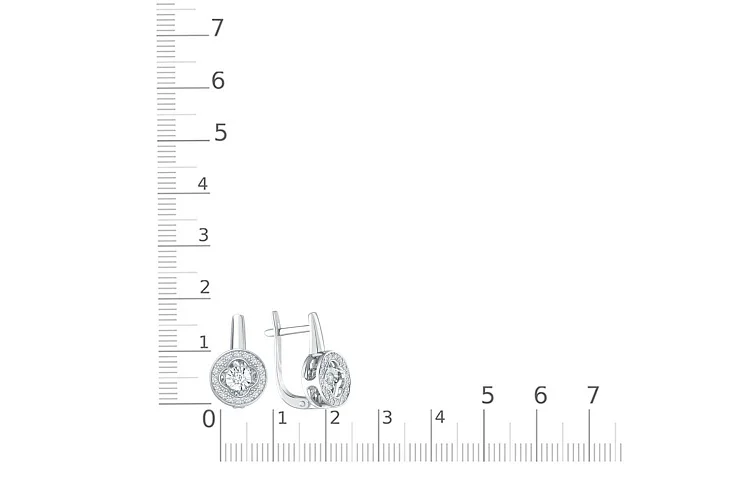 Серьги из белого золота с 34 бриллиантами