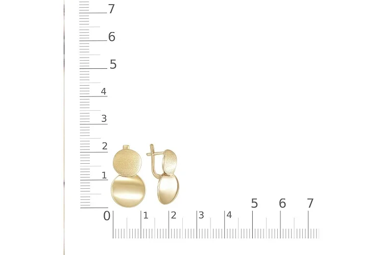 Серьги Круги из жёлтого золота без вставок