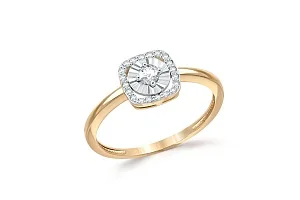 Кольцо из жёлтого золота с 21 бриллиантами