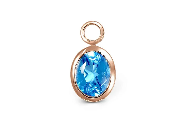 Подвеска из красного золота с топазом swiss