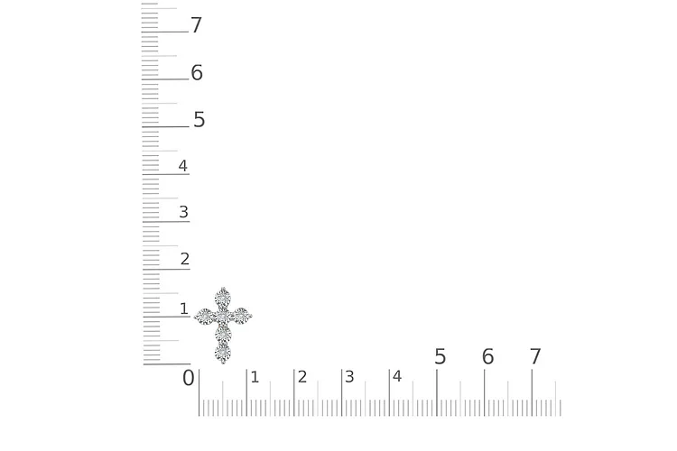 Крест из красного золота с 6 бриллиантами