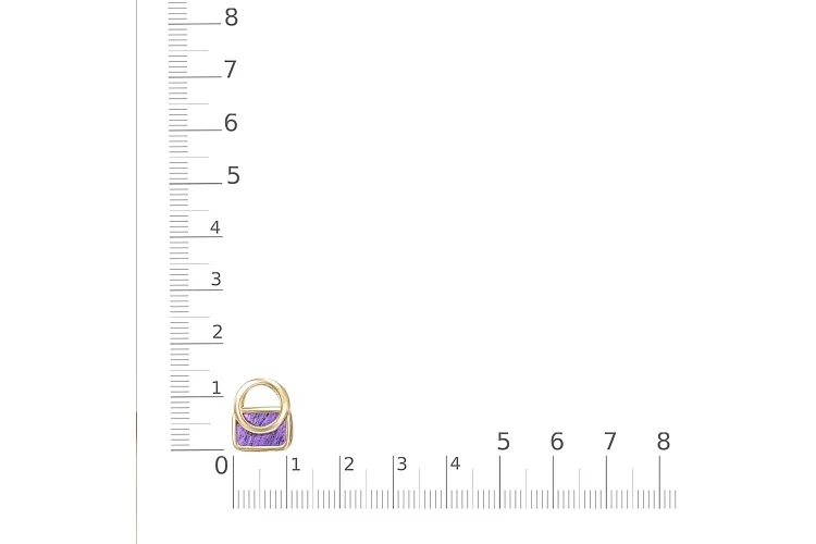 Подвеска из жёлтого золота с чароитом