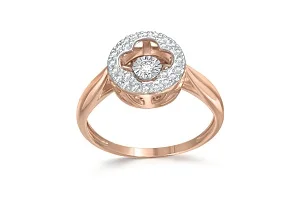 Кольцо Клевер из красного золота с 25 бриллиантами