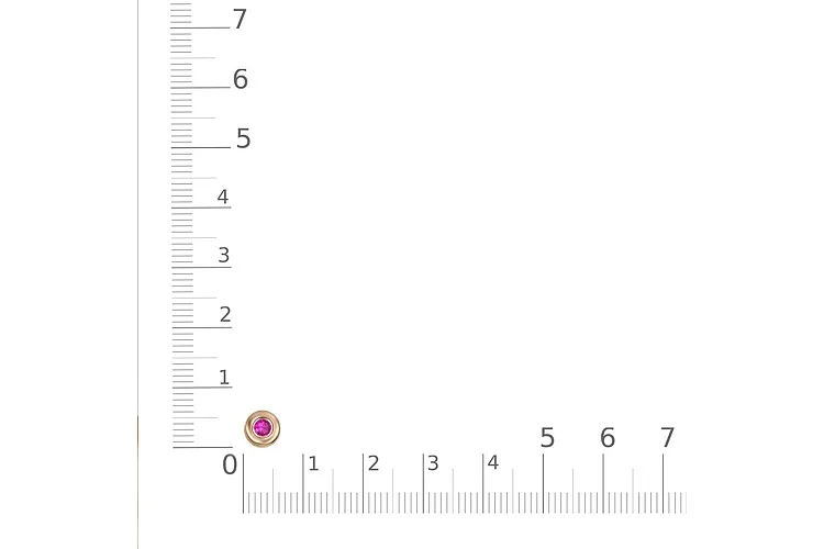 Подвеска Круг из красного золота с корундом