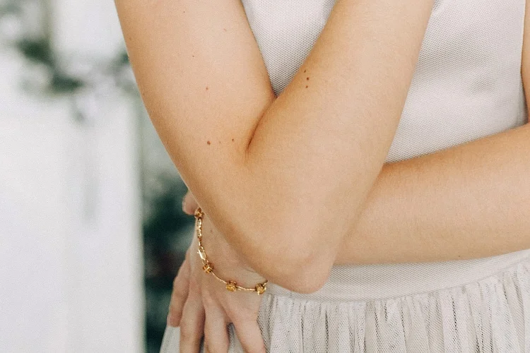 Браслет Дорожка из жёлтого золота с 8 цитринами