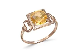 Кольцо из красного золота с цитрином