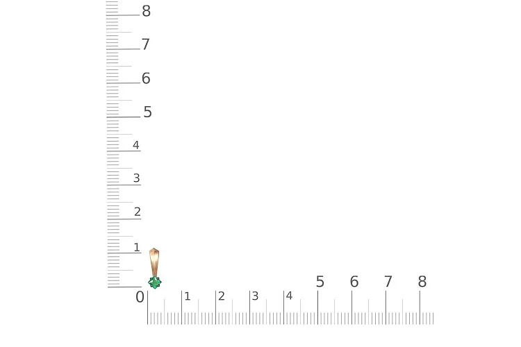 Подвеска из красного золота с изумрудом