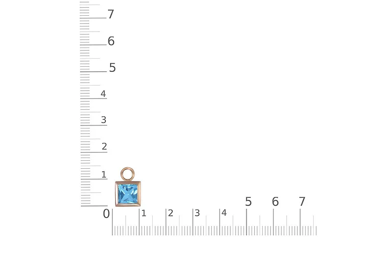 Подвеска серёг-трансформеров из красного золота с топазом swiss