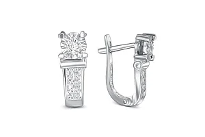 Серьги из белого золота с 18 бриллиантами