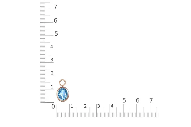 Подвеска серёг-трансформеров из красного золота с топазом swiss