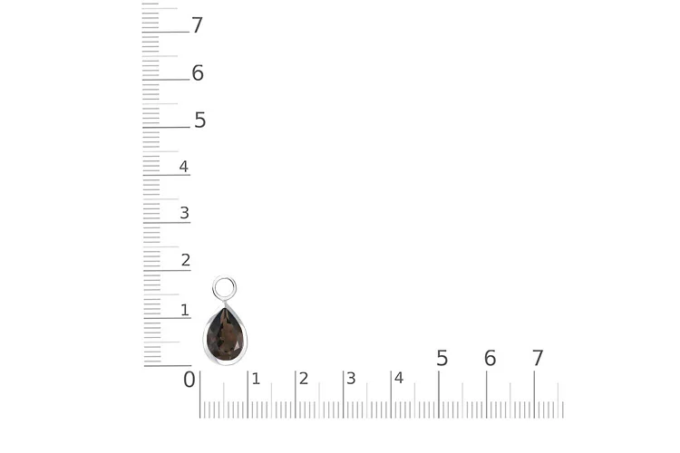 Подвеска серёг-трансформеров из белого золота с раухтопазом