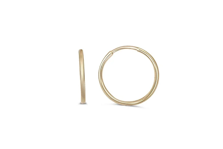 Серьги-конго из жёлтого золота без вставок